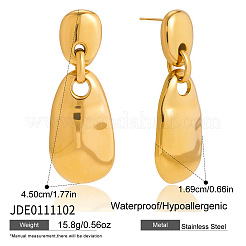 304 Stainless Steel Dangle Stud Earrings&nbsp;WG1E265-01