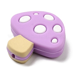 Mushroom Food Grade Eco-Friendly Silicone Focal Beads&nbsp;SIL-Z005-01A