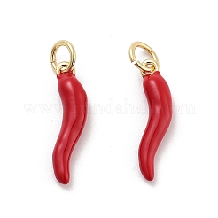 Rack Plating Brass Enamel Pendants&nbsp;KK-G512-21G