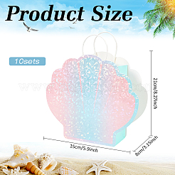 Shell Shaped Kraft Paper Packing Bags&nbsp;ABAG-WH0048-62