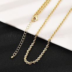 3MM Brass Cable Chain Necklaces&nbsp;NJEW-L356-03G