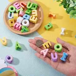 30Pcs 5 Styles UV Plating Opaque Acrylic Beads&nbsp;SACR-TA0001-63