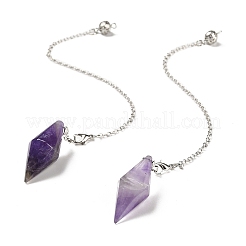 Natural & Synthetic Gemstone Pointed Dowsing Pendulums&nbsp;G-F763-05P