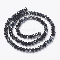 Electroplate Opaque Glass Beads Strands&nbsp;X-EGLA-A034-P6mm-E18