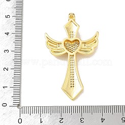 Easter Brass Micro Pave Clear Cubic Zirconia Pendants&nbsp;KK-A303-09M-G