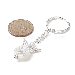 Angel ABS Plastic Imitation Pearl Pendant Keychains&nbsp;KEYC-JKC00476