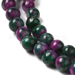 Natural Dyed White Jade Beads Strands&nbsp;G-M402-C01