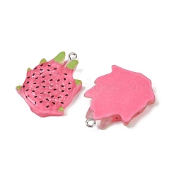 Fruit Theme Spray Painted Opaque Resin Pendants&nbsp;RESI-F061-02A