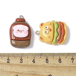 16Pcs 16 Styles Opaque Resin Pendants&nbsp;RESI-V001-03