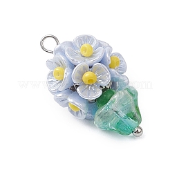Glass Seed Beaded Flowerpot Pendants&nbsp;PALLOY-MZ00520-03