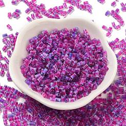 Two Tone Inside Colours Transparent Glass Seed Beads&nbsp;SEED-C004-05H