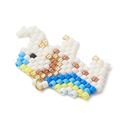 Seed Beads Beaded Pendants&nbsp;PALLOY-MZ00250-02
