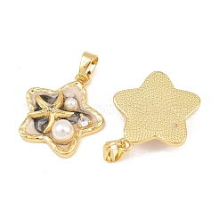 Brass Enamel Pendants&nbsp;KK-CBAEBFB-10G