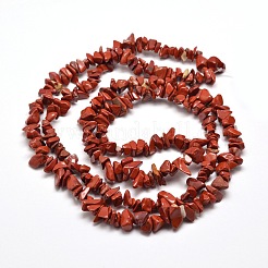 Natural Red Jasper Chip Bead Strands&nbsp;X-G-M205-27