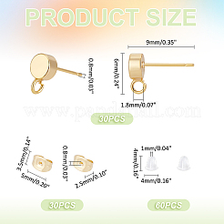 Brass Stud Earring Findings&nbsp;KK-UN0002-79