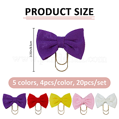 20Pcs 5 Colors Carbon Steel Paper Clips&nbsp;AJEW-FH00035