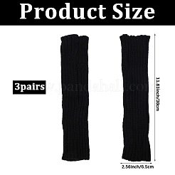 3 Pairs Acrylic Fiber Yarn Knitting Fingerless Gloves&nbsp;AJEW-DJ0001-59B