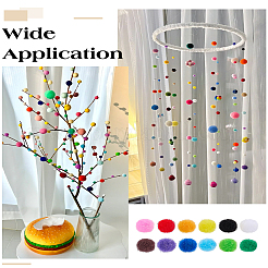 480Pcs 12 Colors DIY Doll Craft Pom Pom Yarn Pom Pom Balls&nbsp;DIY-LP0005-43