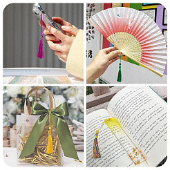 24Pcs 3 Colors Polyester Tassel Decorations&nbsp;OCOR-TADJ0007-01B