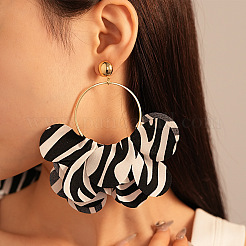Alloy Cloth Stud Dangle Earrings for Women&nbsp;WG2935D-01