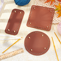 3Pcs 3 Style PU Leather Knitting Crochet Bags Nail Bottom Shaper Pad&nbsp;FIND-AR0001-72