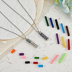 2 Sets 2 Style Stainless Steel Perfume Bottle Necklaces Set&nbsp;NJEW-FH0001-08