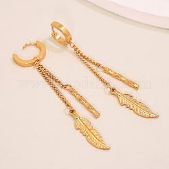 304 Stainless Steel Hoop Dangle Earrings for Women&nbsp;IT2064
