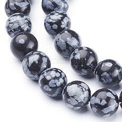 Natural Snowflake Obsidian Beads Strands&nbsp;X-GSR009