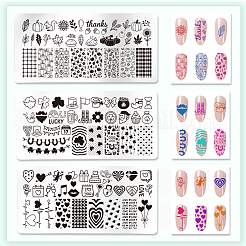 Stainless Steel DIY Nail Art Templates&nbsp;MRMJ-WH0098-044