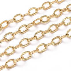 Brass Textured Cable Chains&nbsp;CHC-G005-25G