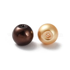 Baking Paint Pearlized Glass Pearl Round Bead Strands&nbsp;HY-Q004-6mm-M