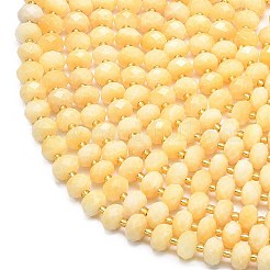 Natural Yellow Jade Beads Strands&nbsp;G-P573-A50-01