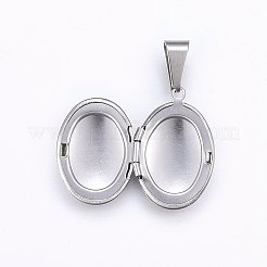 Tarnish Resistant 304 Stainless Steel Locket Pendants&nbsp;STAS-O103-31P