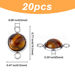 20Pcs Natural & Synthetic Mixed Gemstone Connector Charms&nbsp;G-UN0001-22B