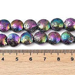 Electroplated Natural Lava Rock Beads Strands&nbsp;G-K388-01E