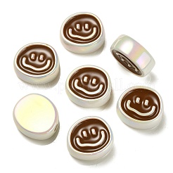 UV Plating Rainbow Iridescent Acrylic Enamel Beads&nbsp;OACR-G012-13