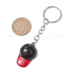 5Pcs Baseball Cap Alloy Enamel Keychains&nbsp;KEYC-JKC01058