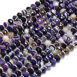 Natural Banded Agate Beads Strands&nbsp;G-P573-A12-01