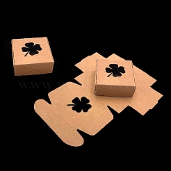 30Pcs Eco-Friendly Square Folding Kraft Paper Gift Box&nbsp;CON-CJ0001-16