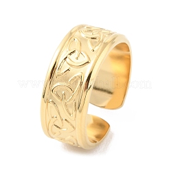 304 Stainless Steel Sailor's Knot Open Cuff Rings&nbsp;RJEW-D002-25G