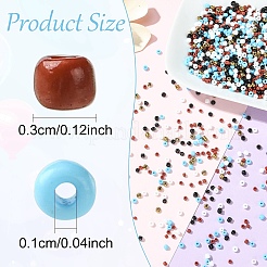 5560Pcs 5 Colors Glass Seed Beads&nbsp;SEED-YW0003-20