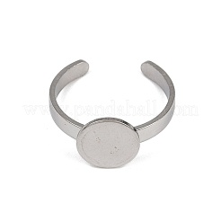 304 Stainless Steel Cuff Ring Components&nbsp;STAS-D372-04P-03