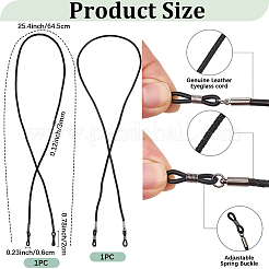 2Pcs 2 Styles Cowhide Neck Strap for Eyeglasses&nbsp;AJEW-CL0004-76B