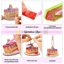 Ice Cream Cake Dessert DIY Diamond Painting Pendant Decoration Kits&nbsp;DIY-TA0010-76