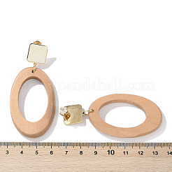 304 Stainless Steel Enamel Dangle Stud Earrings&nbsp;EJEW-Z089-33G