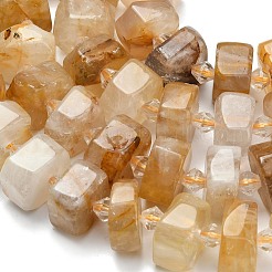 Natural Yellow Hematoid Quartz Beads Strands&nbsp;G-L642-H13-7x14mm