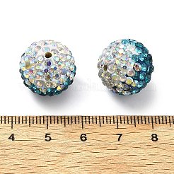 Gradient Color Design Polymer Clay Rhinestone Beads&nbsp;CLAY-NH0001-03D
