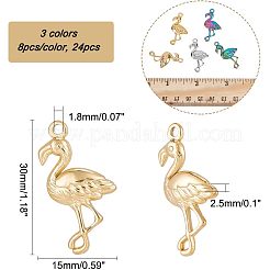 24Pcs 3 Colors 304 Stainless Steel Pendants&nbsp;STAS-CA0001-63