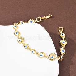 Brass Link Chain Bracelets for Women&nbsp;BJEW-D387-03G-02