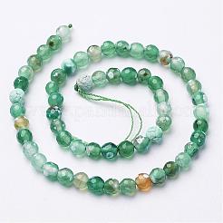 Natural Fire Crackle Agate Beads Strands&nbsp;G-D210-6mm-M1